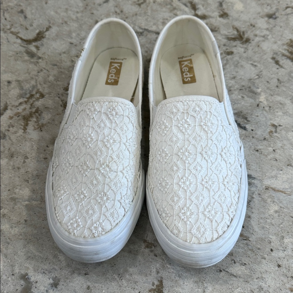 Keds Double Decker Slip-On Sneakers-Crochet